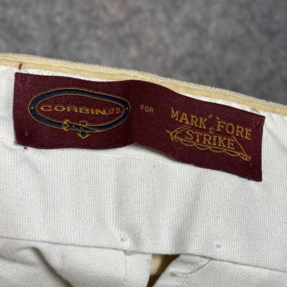 Corbin Corduroy Pants Mens 34x30 Beige Tan Vintage Wide‎ Wale Skater Preppy Golf